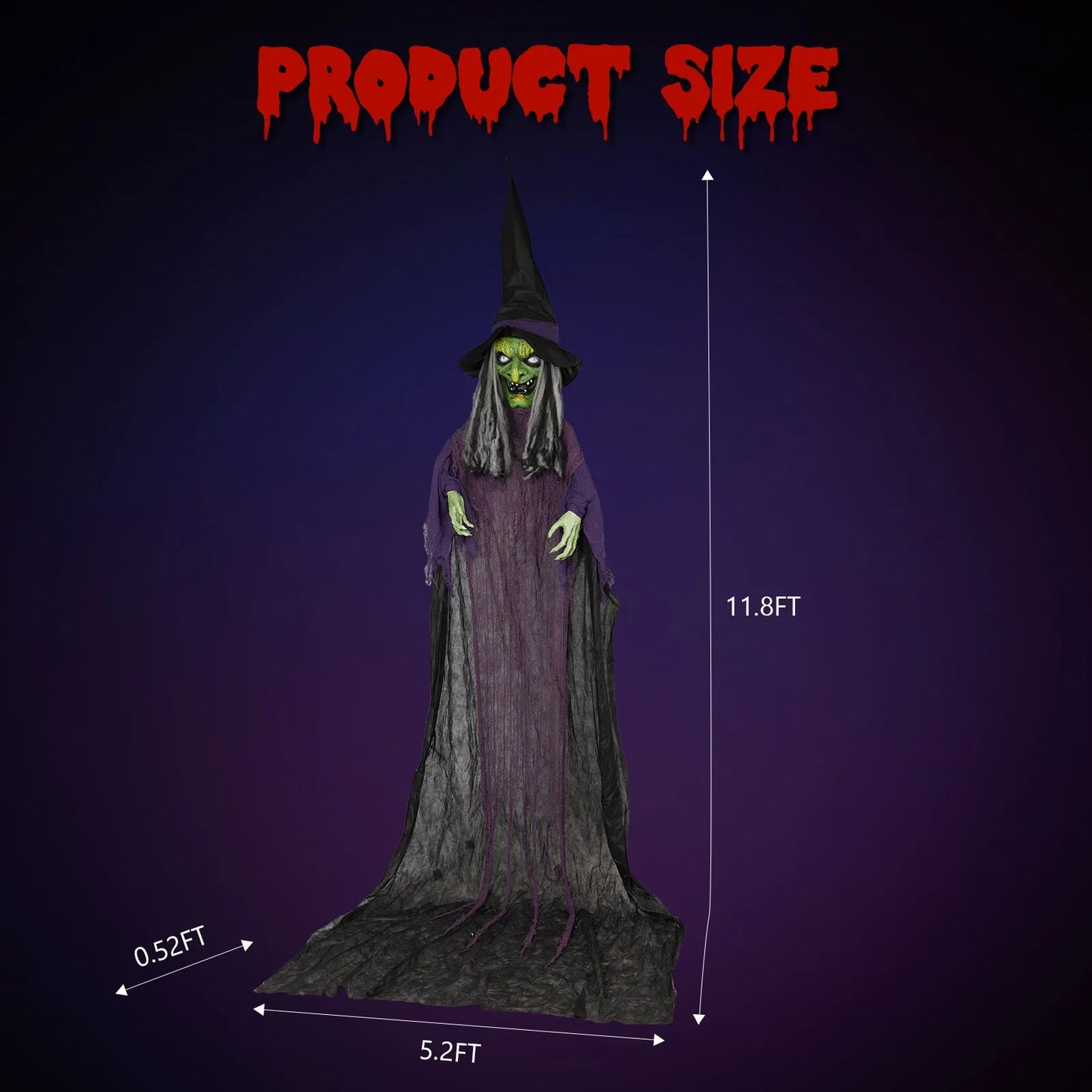 Spooky Witch Voice-Activated Decor