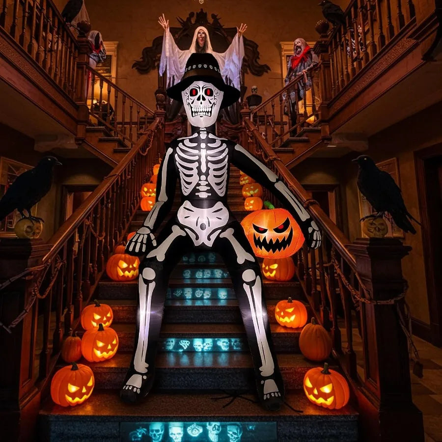 Giant Glowing Skeleton Decor