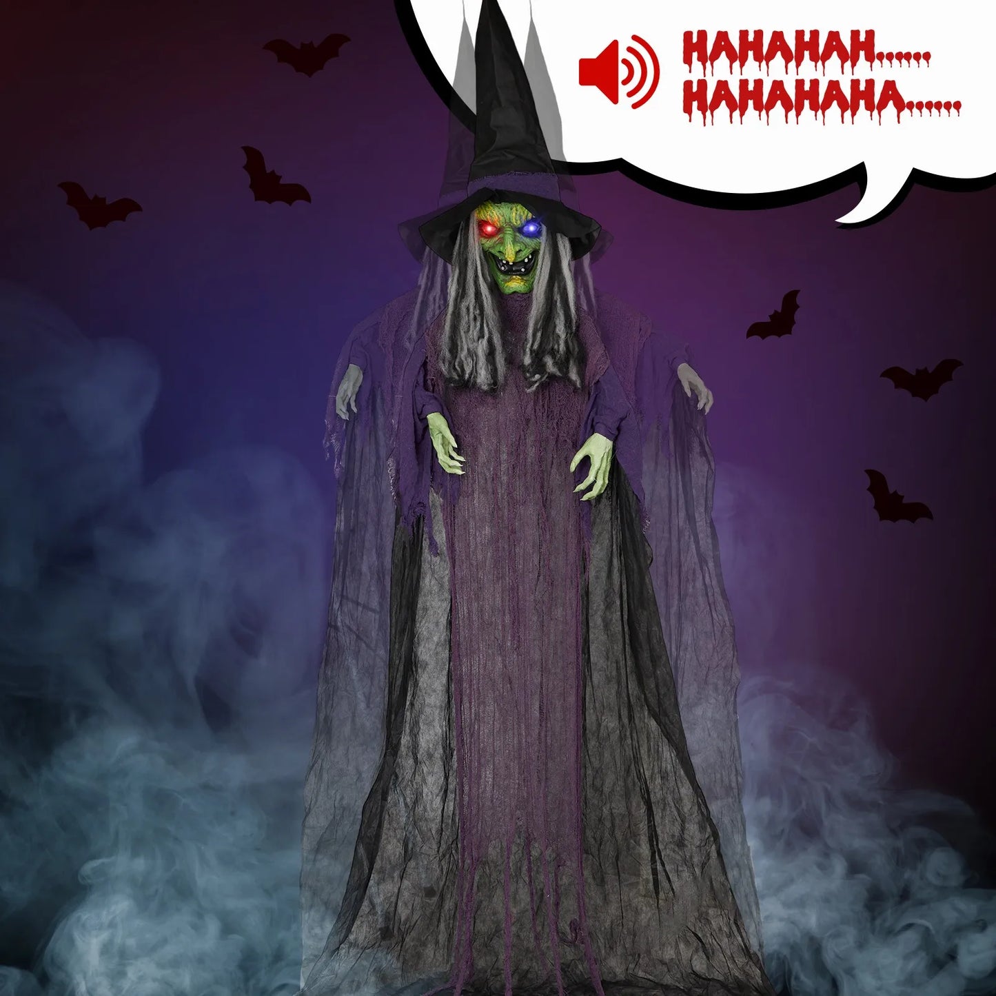 Spooky Witch Voice-Activated Decor