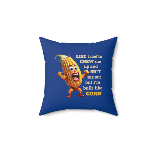 Built Like Corn Pillow - Vibrant and Playful Home Decor for Birthdays and Housewarming Parties