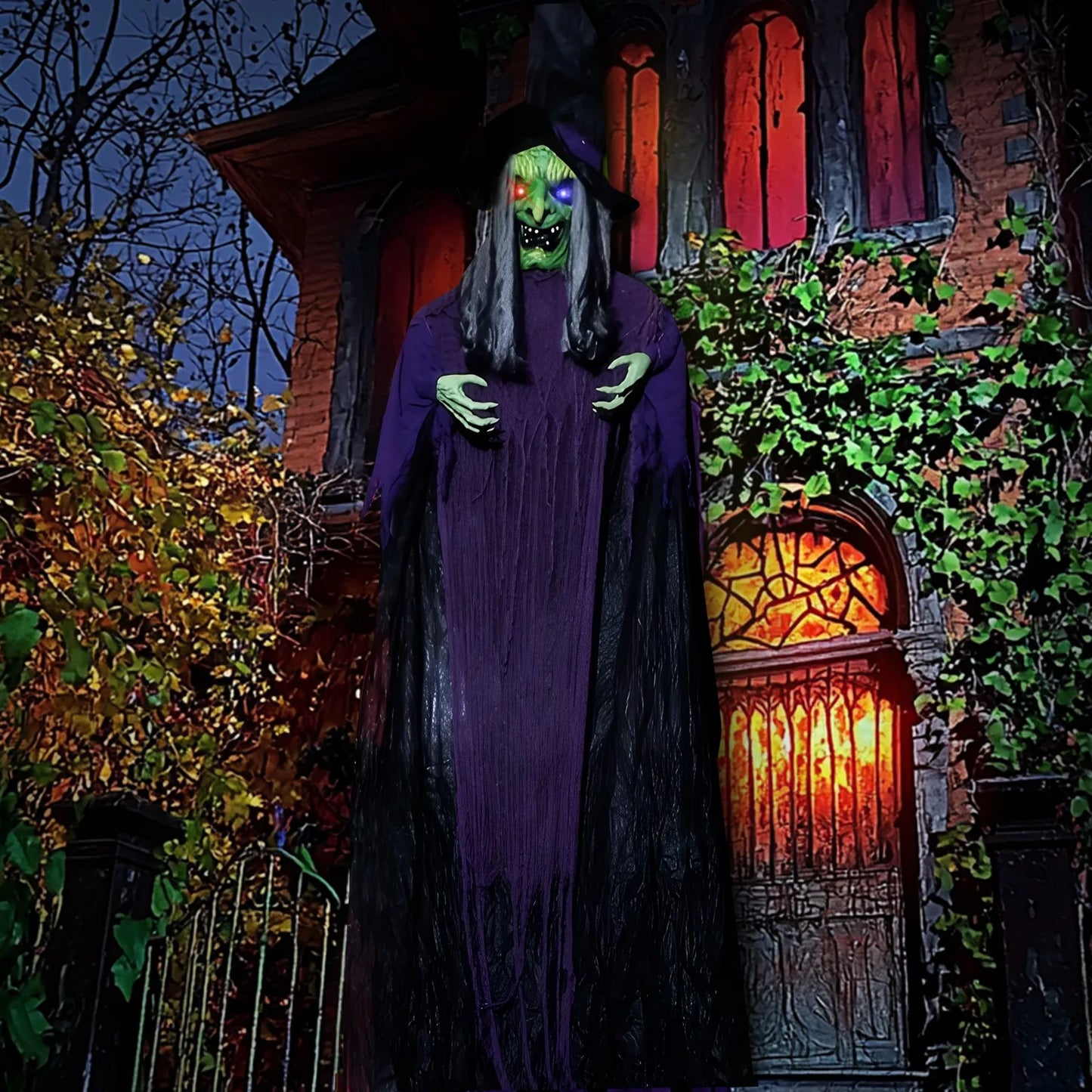 Spooky Witch Voice-Activated Decor